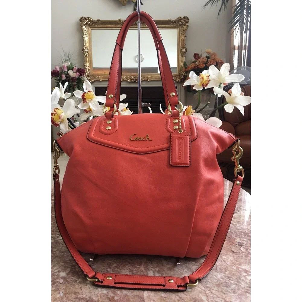 Coach Ashley Leather N/S Convertible Shoulder‎ Bag Satchel F23684 EUC! MSRP $398
